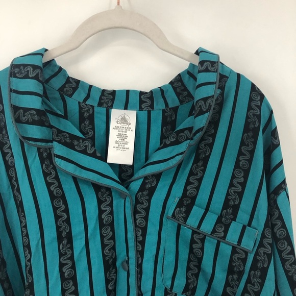 NWOT Disney’s 2X Haunted Mansion Pajamas torrid 0647 teal snake stripe challis - Picture 8 of 15